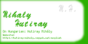 mihaly hutiray business card